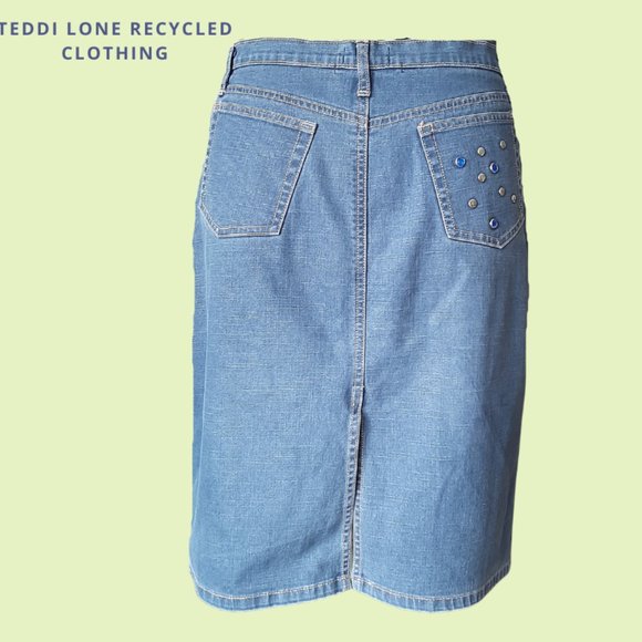 Ojay Denim Skirt - Size 12 - Picture 3 of 11